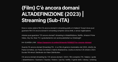 cè ancora domani streaming ita altadefinizione